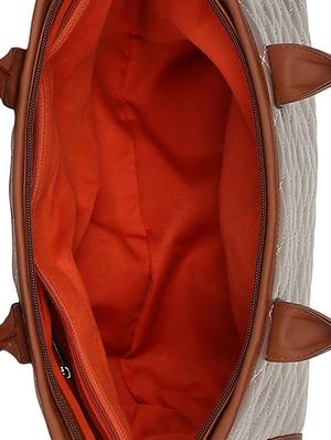 silver leatherette (pu) regular handbag - 15702903 - Standard Image - 3