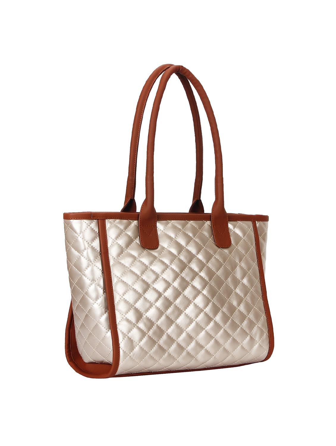 silver leatherette (pu) regular handbag - 15702903 - Zoom Image - 4
