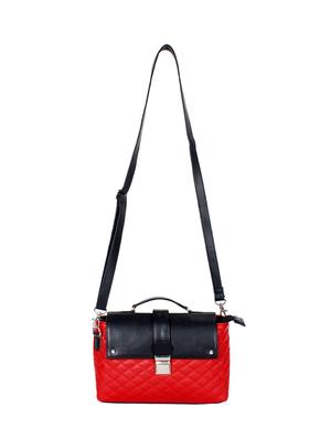 red leatherette (pu) regular sling bag - 15702928 - Standard Image - 5