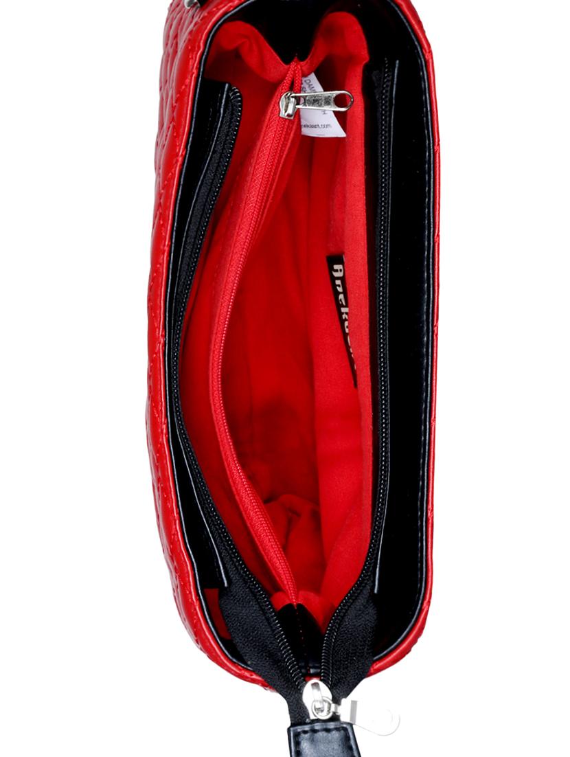 red leatherette (pu) regular sling bag - 15702928 - Zoom Image - 3