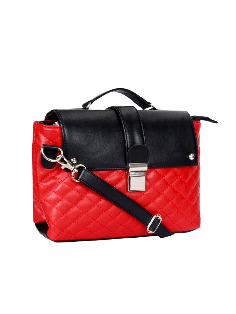 red leatherette (pu) regular sling bag - 15702928 - Zoom Image - 4