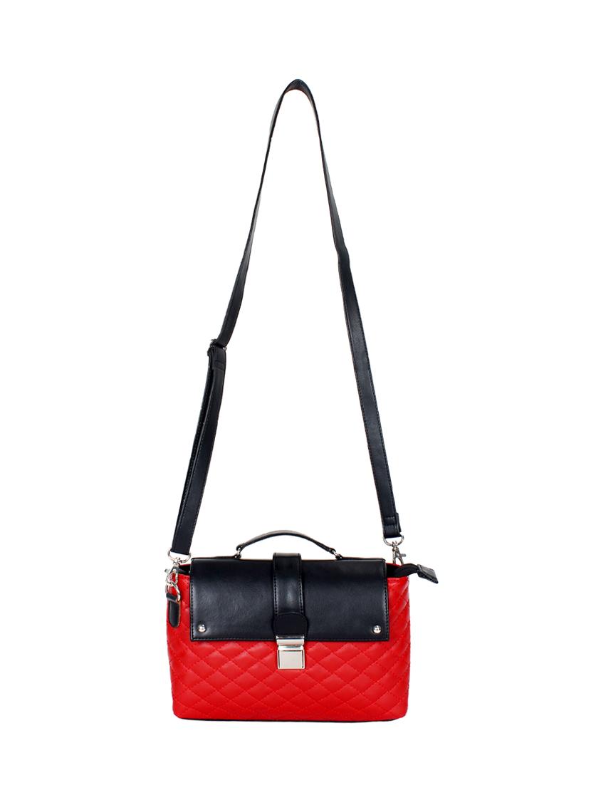 red leatherette (pu) regular sling bag - 15702928 - Zoom Image - 5