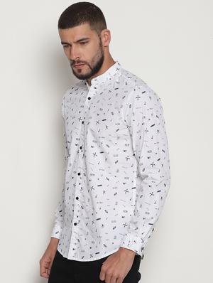 white cotton casual shirt - 15702958 - Standard Image - 2