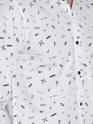 white cotton casual shirt - 15702958 - Standard Image - 5