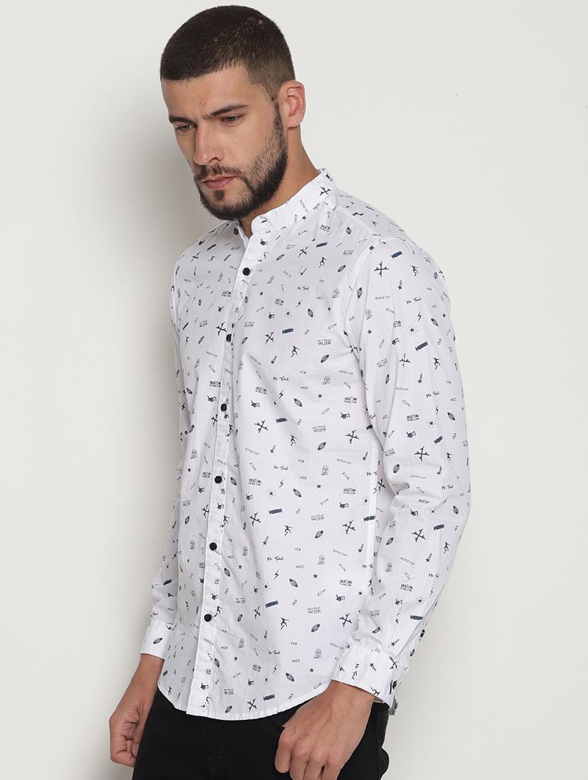 white cotton casual shirt - 15702958 - Zoom Image - 2