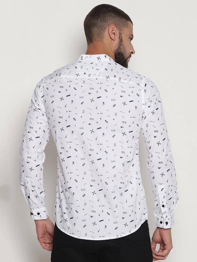 white cotton casual shirt - 15702958 - Zoom Image - 3