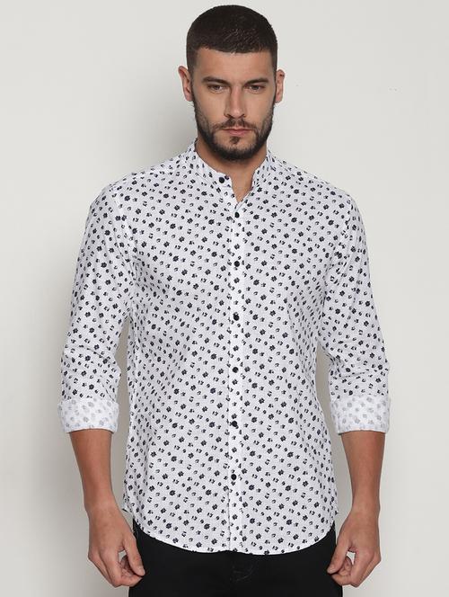 white cotton casual shirt - 15702960 - Standard Image - 1