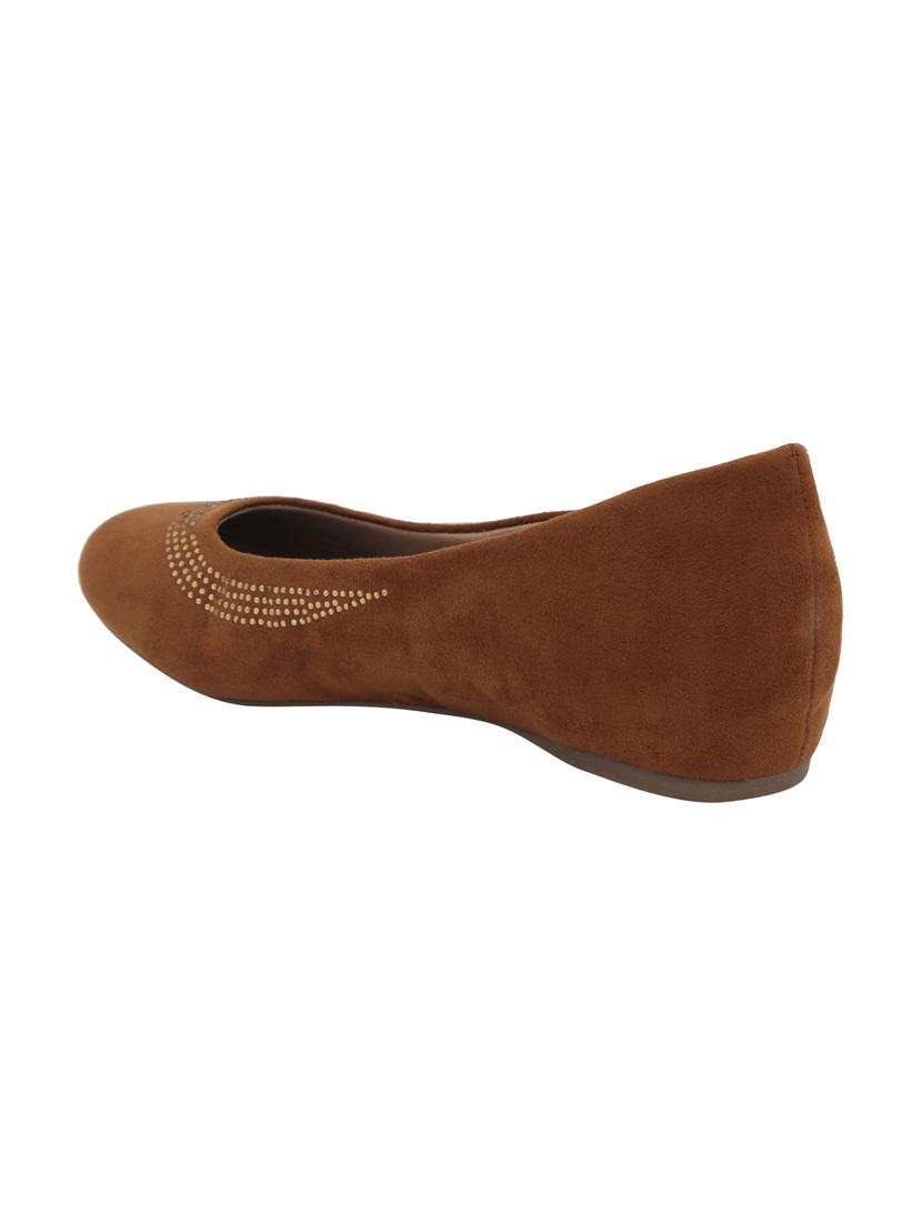 tan slip on ballerinas - 15703136 - Zoom Image - 3