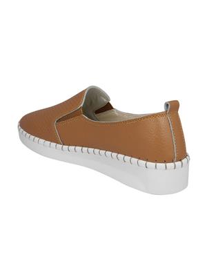 tan slip on casual shoes - 15703195 - Standard Image - 3