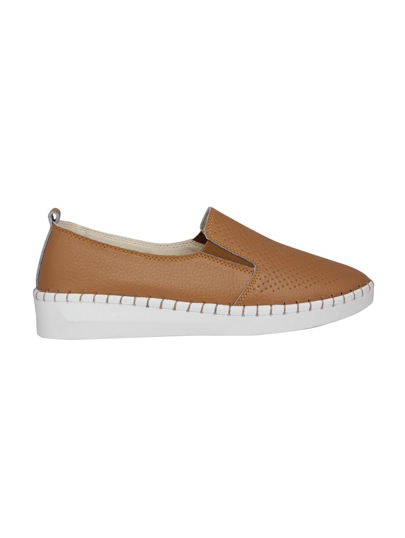 tan slip on casual shoes - 15703195 - Zoom Image - 2