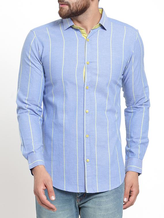 light blue striped casual shirt - 15703624 - Zoom Image - 1