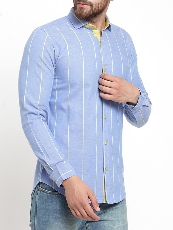 light blue striped casual shirt - 15703624 - Zoom Image - 2