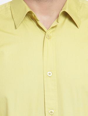 yellow cotton casual shirt - 15703629 - Standard Image - 4