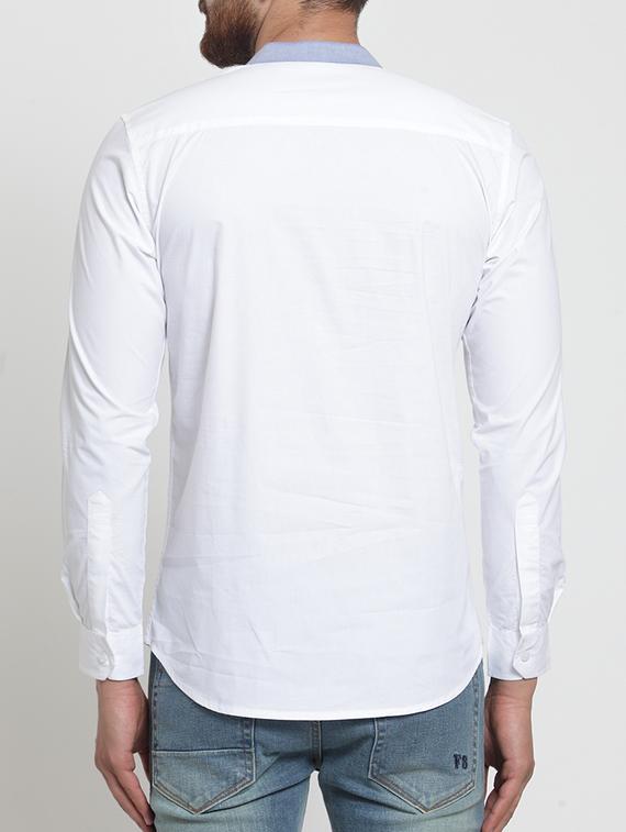 white solid short kurta - 15703765 - Zoom Image - 3