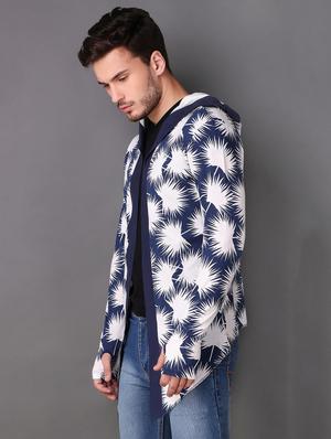 navy blue cotton shrug - 15704105 - Standard Image - 3