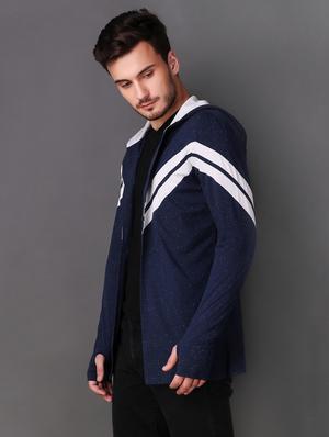 navy blue cotton shrug - 15704109 - Standard Image - 2