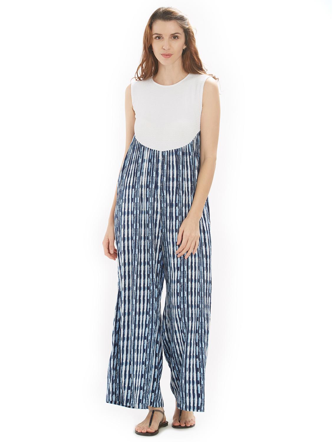 shibori print full leg jumpsuit - 15704588 - Zoom Image - 1