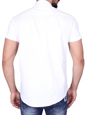 white solid casual shirt - 15705136 - Standard Image - 3