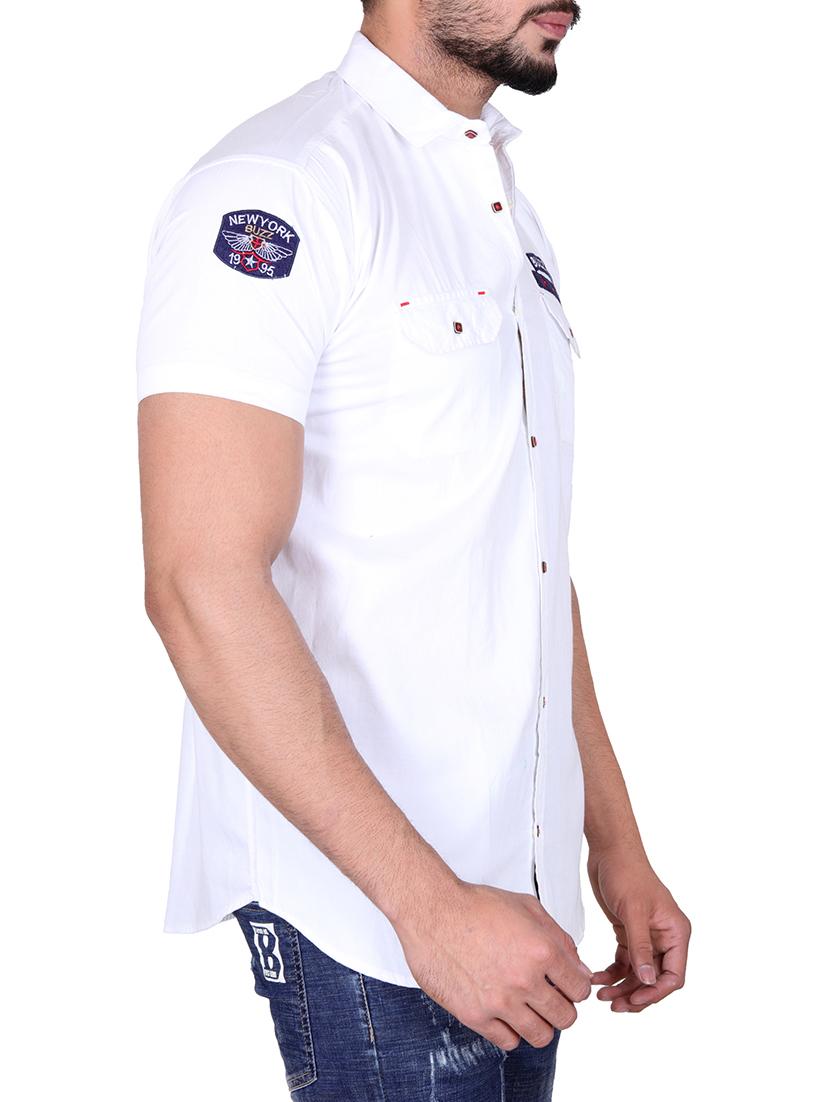 white solid casual shirt - 15705136 - Zoom Image - 2