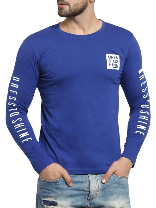 blue cotton t-shirt - 15705216 - Standard Image - 1