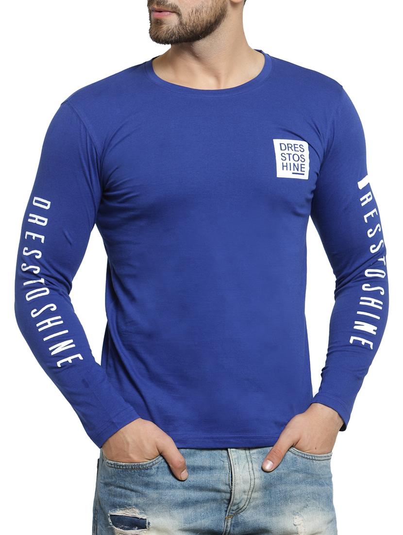 blue cotton t-shirt - 15705216 - Zoom Image - 1