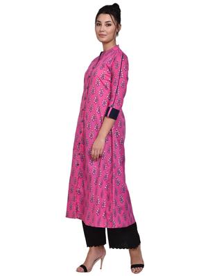 foil print a-line kurta - 15705259 - Standard Image - 2