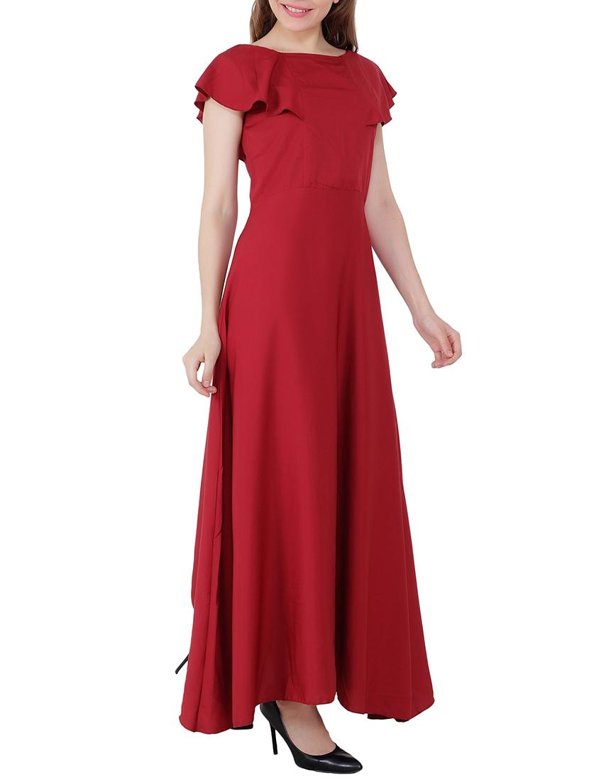 ruffle detail maxi dress - 15705289 - Zoom Image - 2
