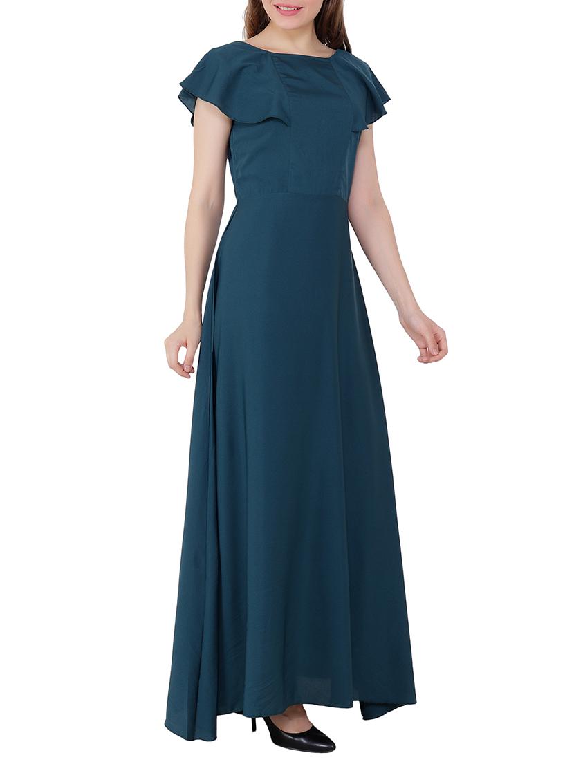ruffle detail flared maxi dress - 15705292 - Zoom Image - 2