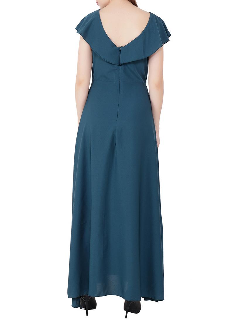 ruffle detail flared maxi dress - 15705292 - Zoom Image - 3