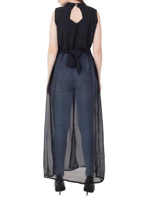 faux button belted a-line tunic - 15705294 - Standard Image - 3