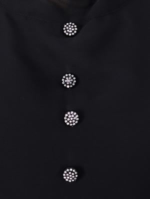 faux button belted a-line tunic - 15705294 - Standard Image - 4