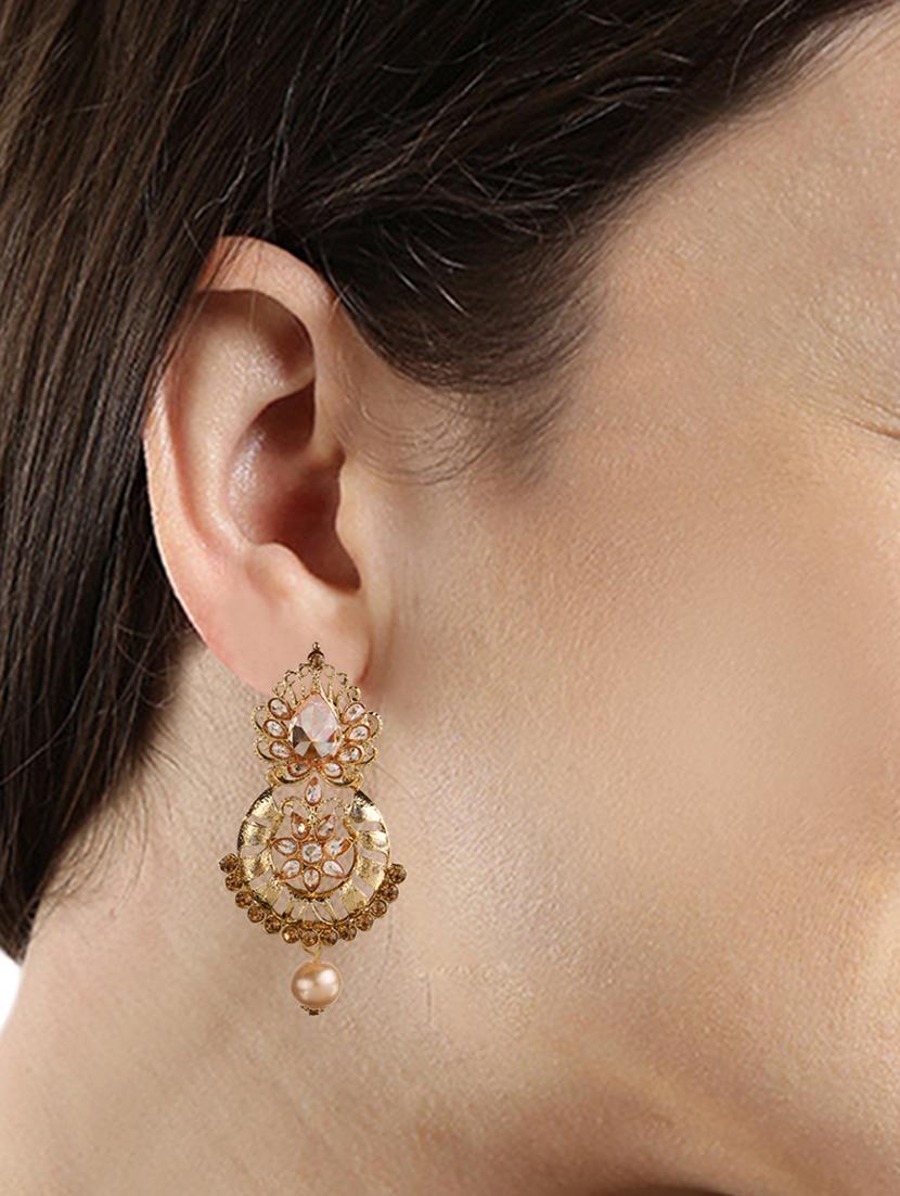 gold tone drop earrings - 15706257 - Zoom Image - 1