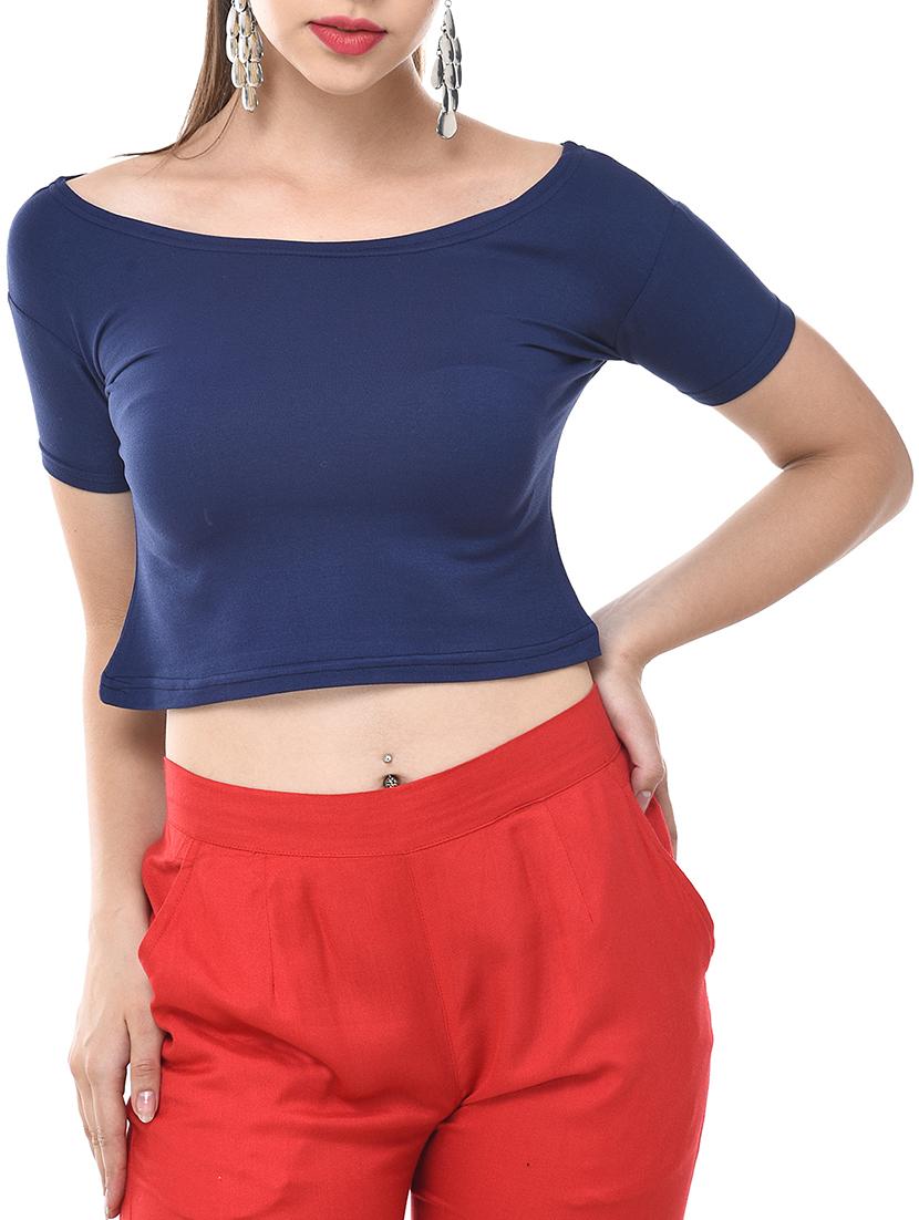Scoop neck crop tee - 15706581 - Zoom Image - 1