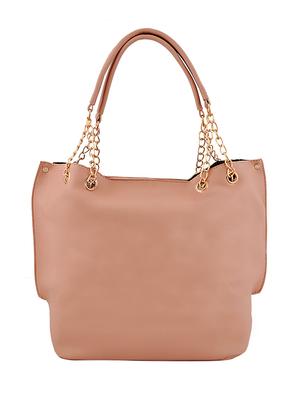 pink leatherette (pu) combo handbag - 15707060 - Standard Image - 2