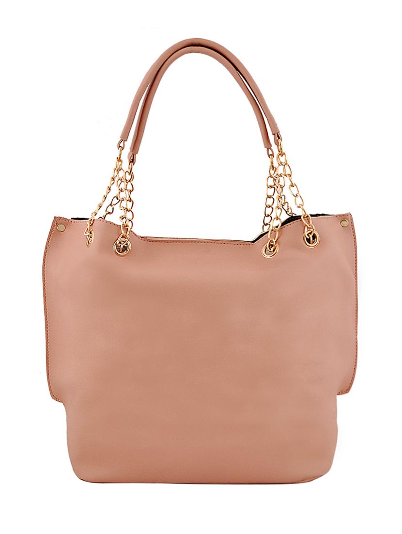 pink leatherette (pu) combo handbag - 15707060 - Zoom Image - 2