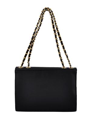 black leatherette (pu) regular handbag - 15707080 - Standard Image - 2