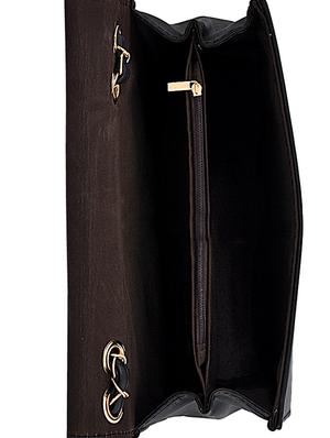 black leatherette (pu) regular handbag - 15707080 - Standard Image - 3
