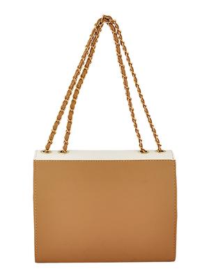 brown leatherette (pu) regular handbag - 15707085 - Standard Image - 2
