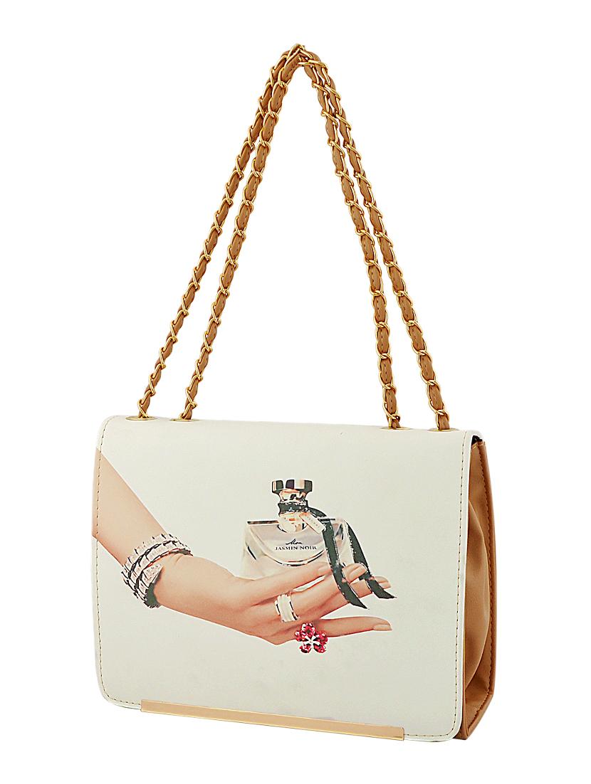 brown leatherette (pu) regular handbag - 15707085 - Zoom Image - 4