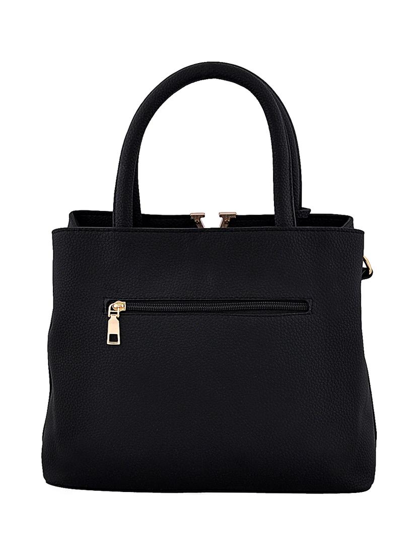 black leatherette (pu) regular handbag - 15707091 - Zoom Image - 2