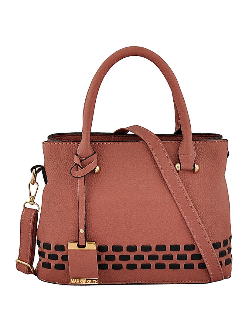 brown leatherette (pu) regular handbag - 15707096 - Zoom Image - 1