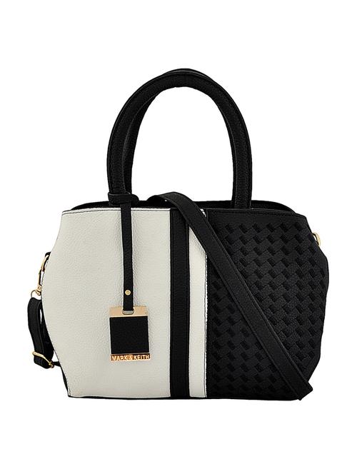 black leatherette (pu) regular handbag - 15707097 - Standard Image - 1