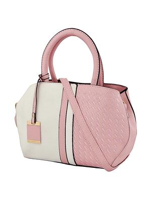 pink leatherette (pu) regular handbag - 15707098 - Standard Image - 4
