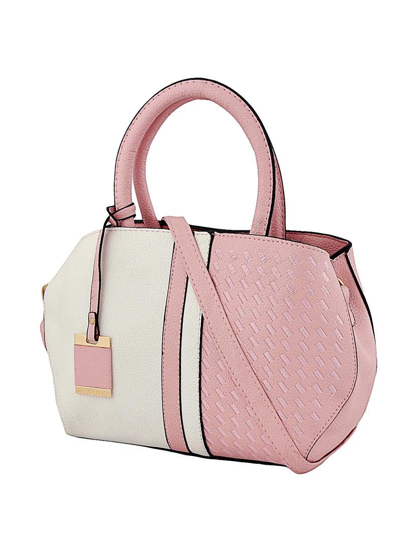 pink leatherette (pu) regular handbag - 15707098 - Zoom Image - 4