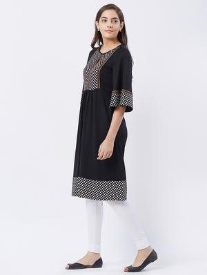 flared printed kurta - 15707313 - Standard Image - 3