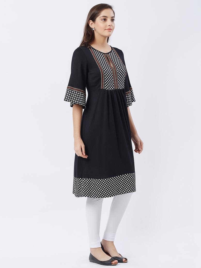 flared printed kurta - 15707313 - Zoom Image - 2