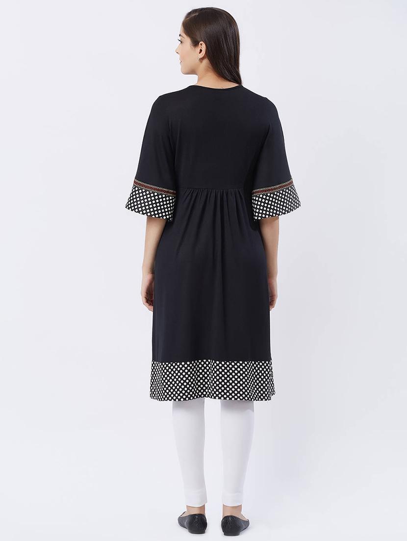 flared printed kurta - 15707313 - Zoom Image - 4
