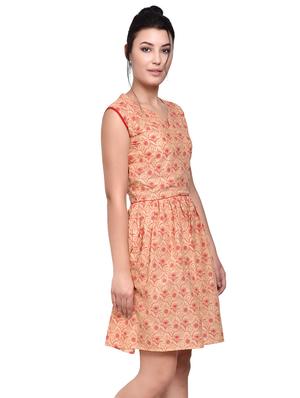 pleat detail flared dress - 15707372 - Standard Image - 2