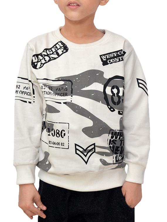 white fleece sweatshirt - 15707465 - Zoom Image - 1