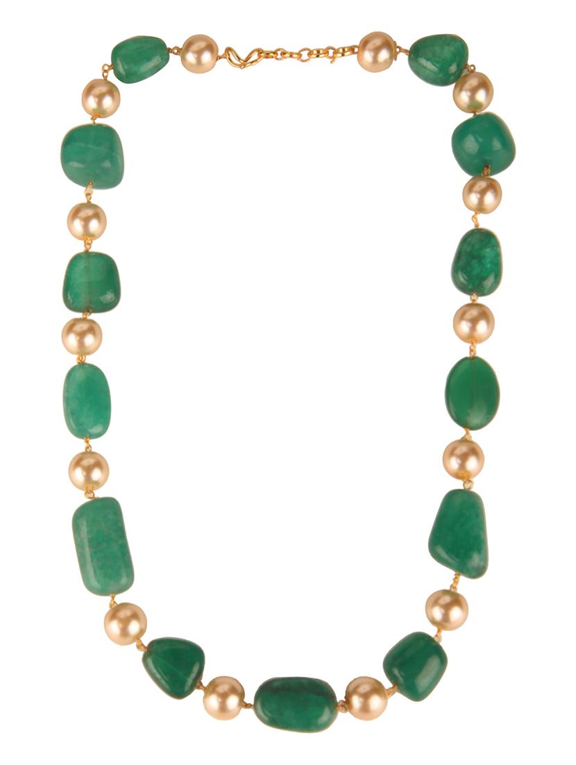 green gold tone necklace - 15707484 - Zoom Image - 2